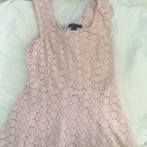 Forever 21 pink eyelet fit and flare dress